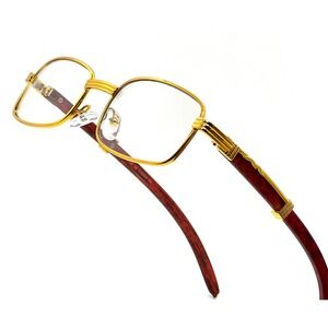 Rimless Rectangle Sunglasses for Men Hip-hop Wood Small Square Clear Lens Lentes